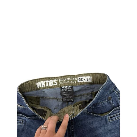 Viktos Jeans Mens 32x34 Blue Tactical Operatus XP Coolmax Stretch Straight Denim - Picture 2 of 9